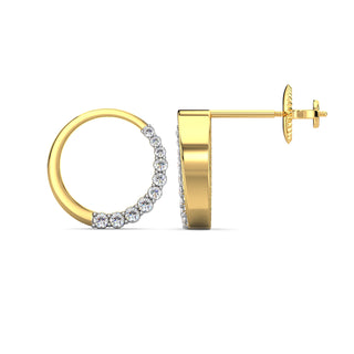 Stellar Diamond Earrings-Yellow Gold