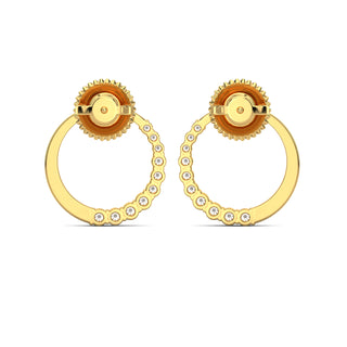 Stellar Diamond Earrings-Yellow Gold
