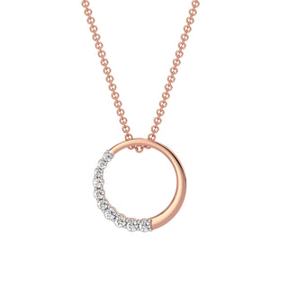 Stellar Diamond Chain Necklace-Rose Gold