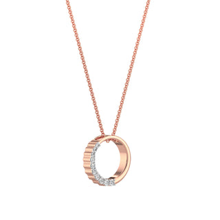 Stellar Diamond Chain Necklace-Rose Gold