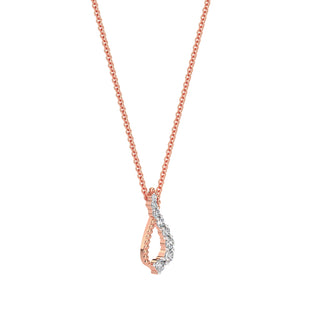 Infinity Diamond Chain Necklace-Rose Gold