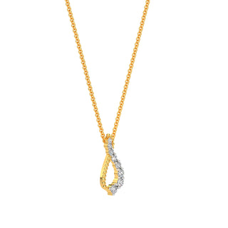 Infinity Diamond Chain Necklace-Yellow Gold