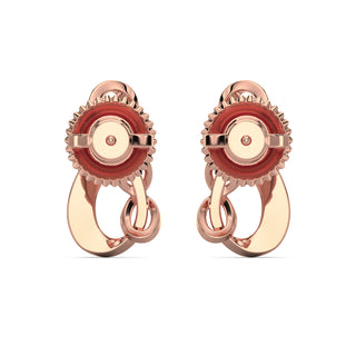 Dual Infinity Diamond Earrings-Rose Gold