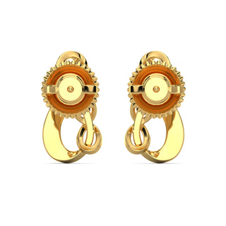Dual Infinity Diamond Earrings-Yellow Gold