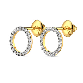 Luna Diamond Earrings-Yellow Gold