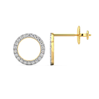 Luna Diamond Earrings-Yellow Gold