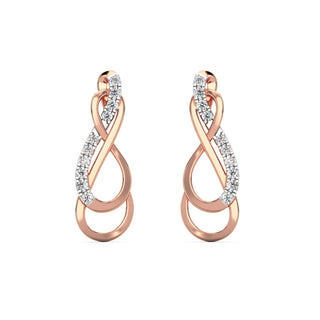 Petite Diamond Earrings-Rose Gold