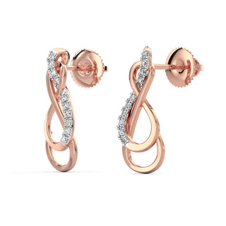Petite Diamond Earrings-Rose Gold