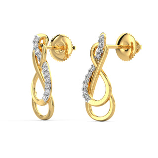 Petite Diamond Earrings-Yellow Gold