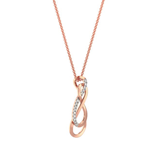 Petite Diamond Chain Necklace-Rose Gold