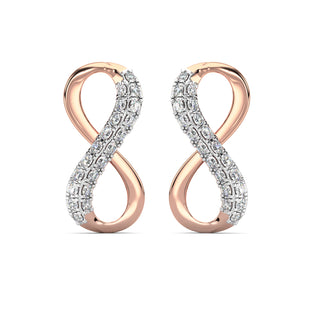 Infinity Glow Diamond Earrings-Rose Gold