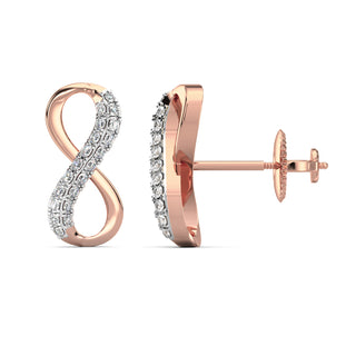 Infinity Glow Diamond Earrings-Rose Gold