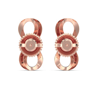 Infinity Glow Diamond Earrings-Rose Gold
