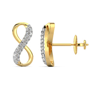 Infinity Glow Diamond Earrings-Yellow Gold