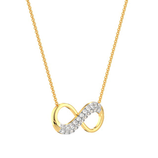 Infinity Glow Diamond Chain Necklace-Yellow Gold