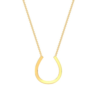 Horseshoe Diamond Chain Necklace-Yellow Gold
