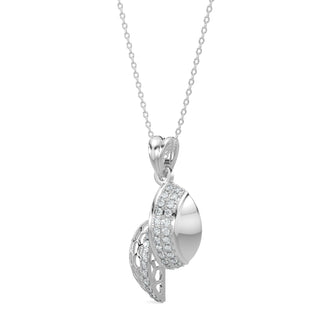 Hexa Halo Pendant-White Gold