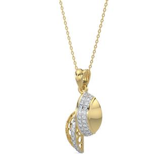 Hexa Halo Pendant-Yellow Gold