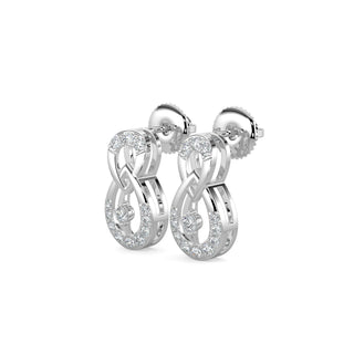 Delicate Droplets Earrings-White Gold