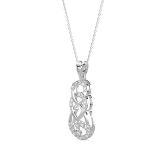 Delicate Droplets Pendant-White Gold