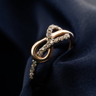 Infinity Promise Diamond Ring-Rose Gold