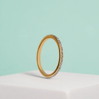 Stackable Diamond Band-White Gold