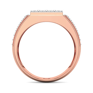 Zeus Diamond Ring for Men-Rose Gold