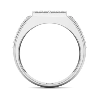 Zeus Diamond Ring for Men-White Gold
