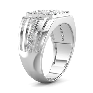 Zeus Diamond Ring for Men-White Gold