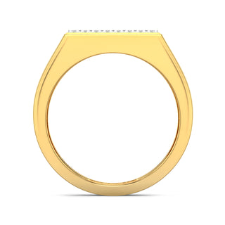 Astral Gleam Diamond Ring for Men-Yellow Gold