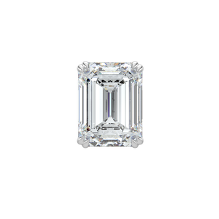 Emerald LGD Solitaire Studs-White Gold