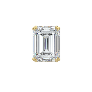 Emerald LGD Solitaire Studs-Yellow Gold