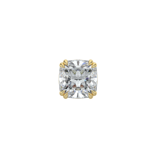 Cushion Solitaire Studs-Yellow Gold