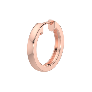Round Diamond Hoops-Rose Gold