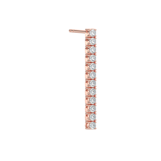 Thread Diamond Earrings-Rose Gold