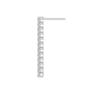 Thread Diamond Earrings-White Gold