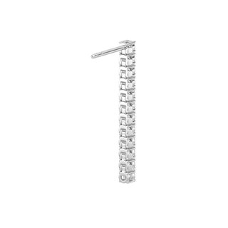 Thread Diamond Earrings-White Gold