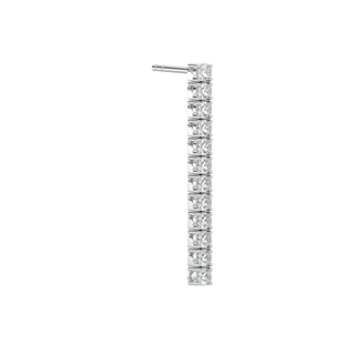 Thread Diamond Earrings-White Gold
