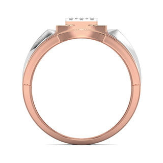 Obelisk Diamond Ring for Men-Rose Gold