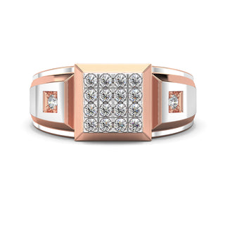 Forever Diamond Ring for Men-Rose Gold