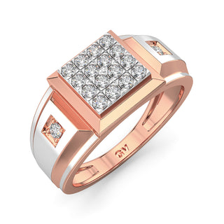 Forever Diamond Ring for Men-Rose Gold
