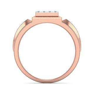 Forever Diamond Ring for Men-Rose Gold