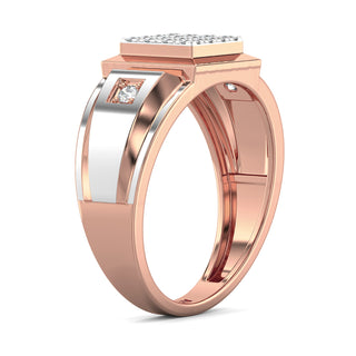 Forever Diamond Ring for Men-Rose Gold