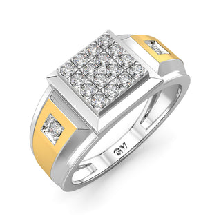 Forever Diamond Ring for Men-White Gold