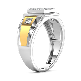 Forever Diamond Ring for Men-White Gold