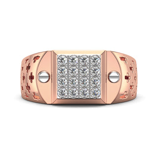 Eros Diamond Ring for Men-Rose Gold