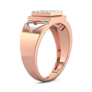 Beacon Diamond Ring for Men-Rose Gold