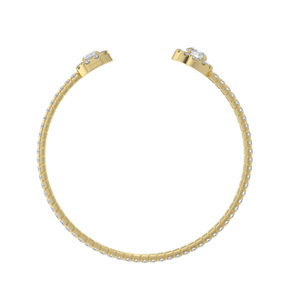 Dazzling LGD Solitaire Bracelet-Yellow Gold