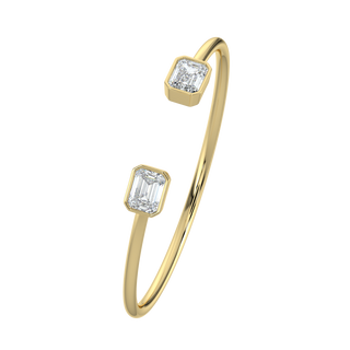 Emerald Duo LGD Solitaire Bracelet-Yellow Gold