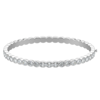 Oval Cut Diamond Bracelet-White Gold